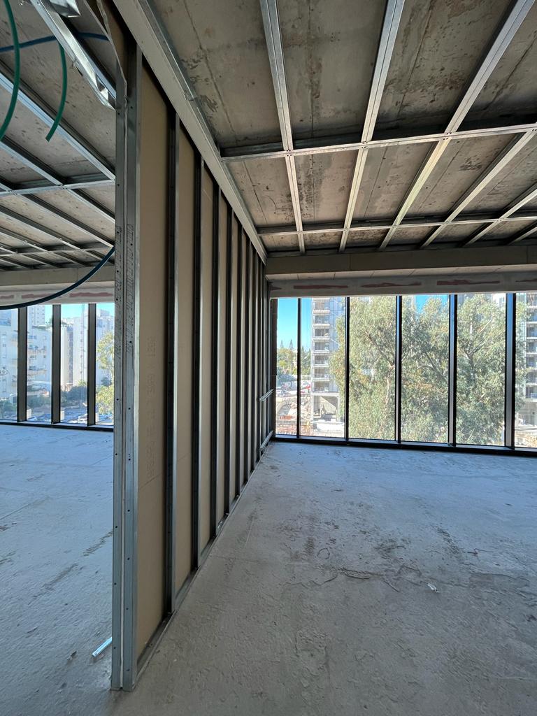 Commercial tenant improvement framing in progress