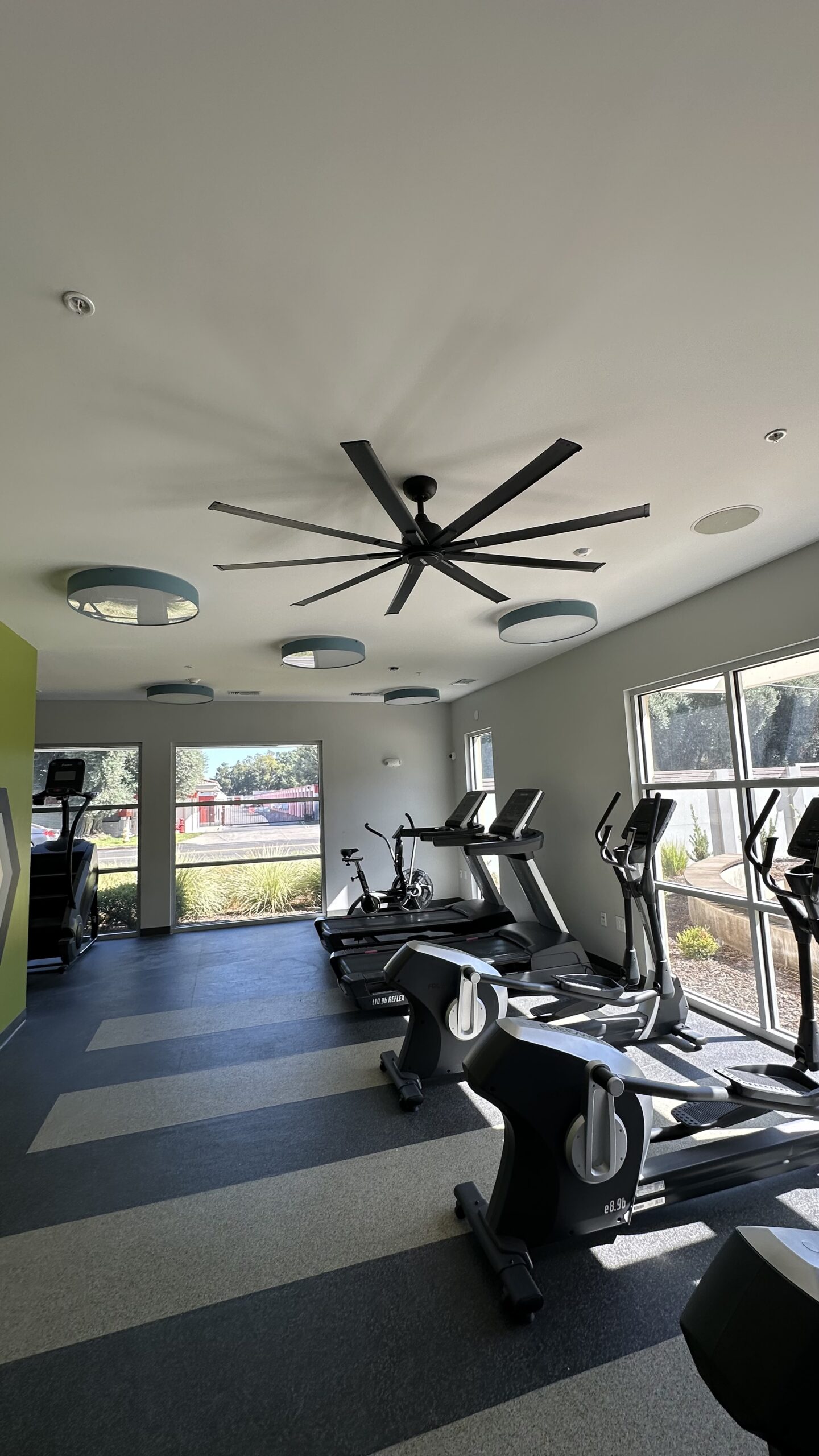 Commercial fitness center interior renovation