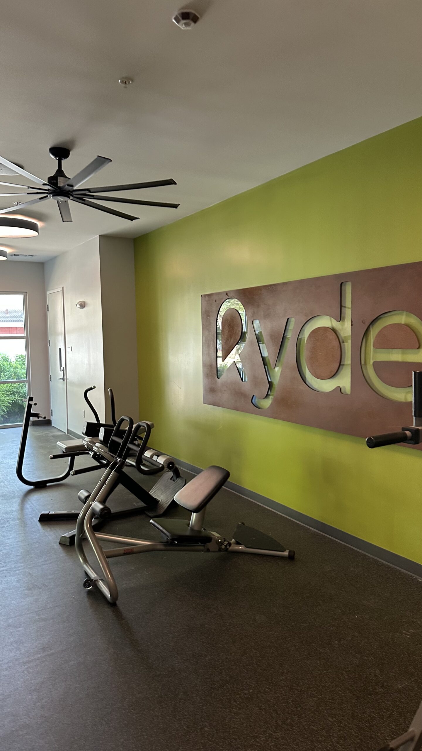 Completed commercial fitness room renovation