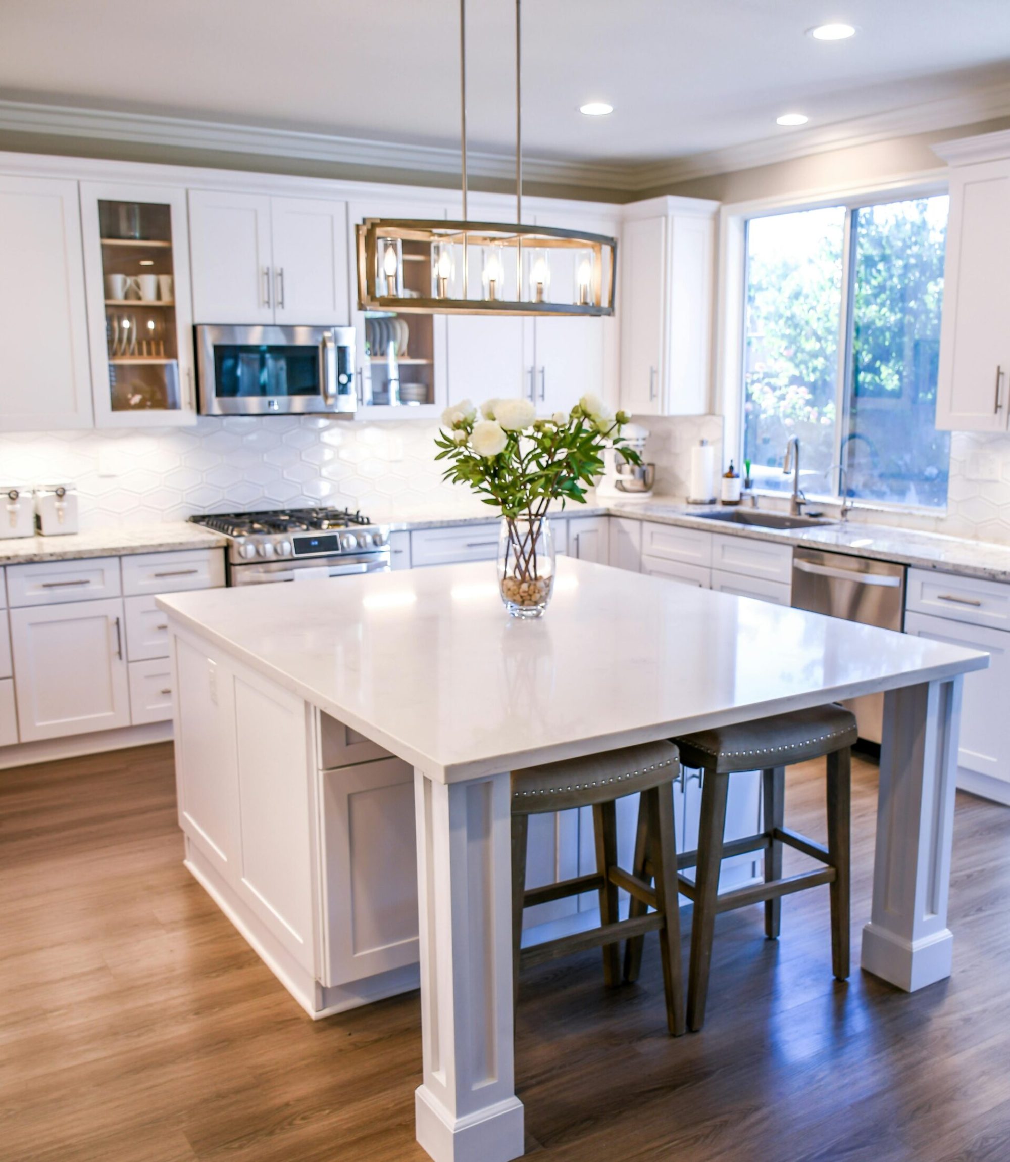 modern kitchen remodel Sacramento white cabinets kitchen island. Kitchen Remodeling Sacramento